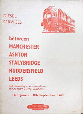 June 1963 Manchester - Leeds timetable cover