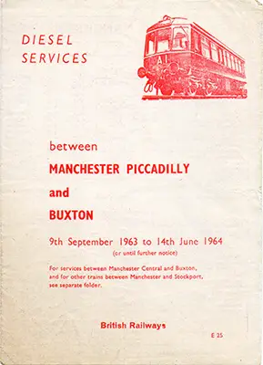 Manchester - Buxton September 1963 timetable cover