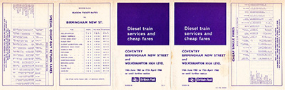 Summer 1962 Manchester - Leeds timetable outside