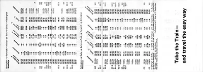 May 1974 Birmingham - Derby - Nottingham timetable inside