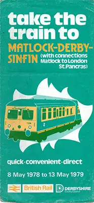 May 1978 Matlock - Derby - Sinfin timetable cover