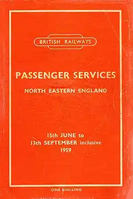 Cover of North Eastern Region June 1959 timetable