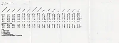 March 1966 Middlesbrough - Whitby timetable inside