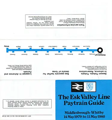 May 1979 Middlesbrough - Whitby timetable outside