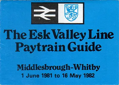 May 1979 Middlesbrough - Whitby timetable cover