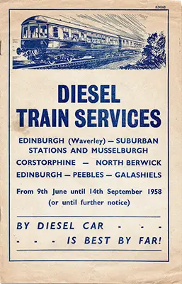 Edinburgh 1958 timetable