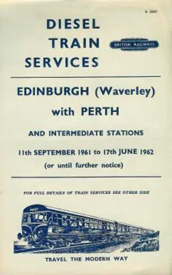 Front of September 1961 Edinburgh - Perth timetable