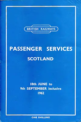 Passenger Services Scotland September 1961 timetable cover