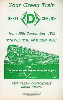 September 1962 Your Green Train Diesel Service front