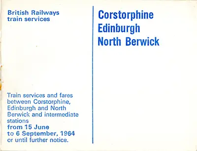 Corstorphine - North Berwick June 1964 timetable