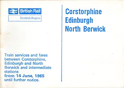Corstorphine - North Berwick June 1965 timetable