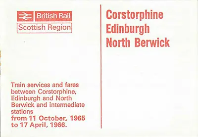 Corstorphine - North Berwick October 1965 timetable