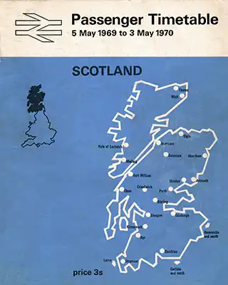 Passenger Services Scotland May 1969 timetable cover