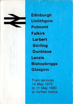 May 1979 Edinburgh - Dunblane - Glasgow timetable front