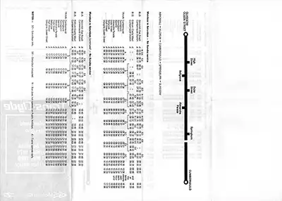 November 1979 Cumbernauld - Glasgow timetable inside