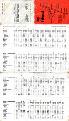 June 1981 Fiferail timetable outside