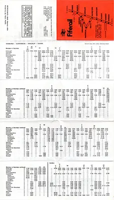 October 1981 Fiferail timetable outside