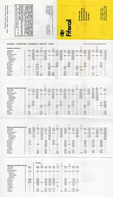 October 1982 Fiferail timetable outside