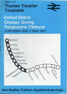 Cover of October 1976 Oxford - Tilehurst timetable