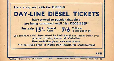 portion of timetable leaflet