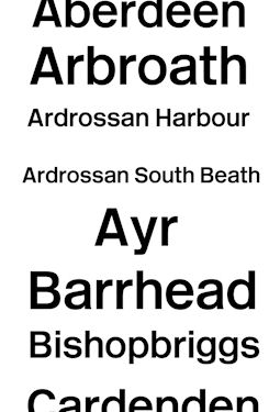 Scottish Region destination blind sample