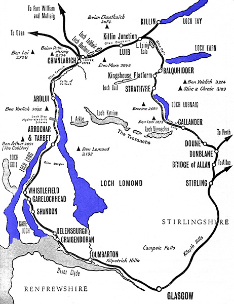 Six Lochs Land Cruise route map